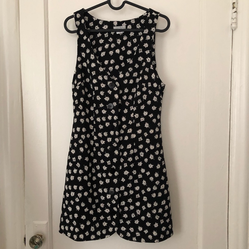 Flower print button up sundress